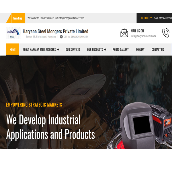 Manufacturing Company Website Design