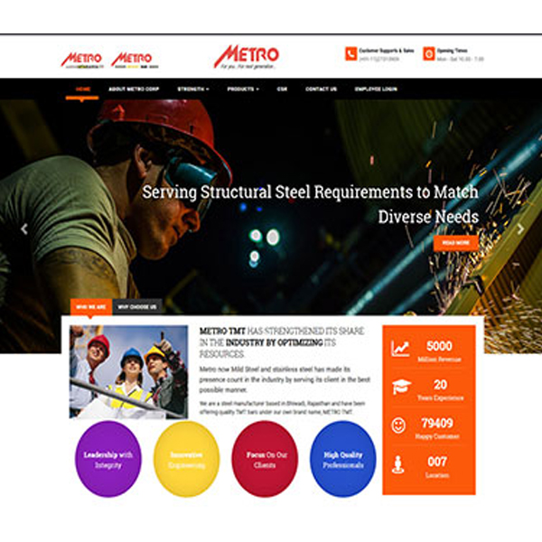 Metal Company Website Design